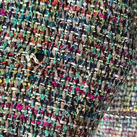 Kasper Womens Multicolor Tweed Blazer Size 10 Hook-and-eye front closure - Picture 3 of 12